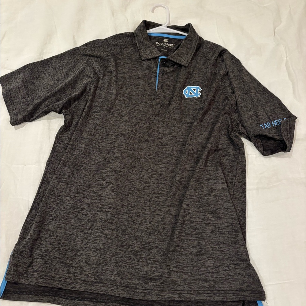 NWOT Colosseum Men's Gray Polo Shirt - UNC CHAPEL HILL TAR HEELS